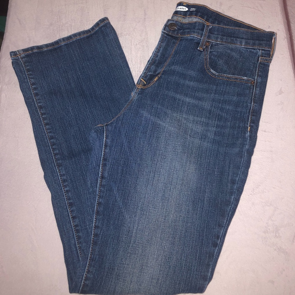 Old Navy Curvy Bootcut Jeans ~ Medium/Dark Wash ~ Sz 12 Short